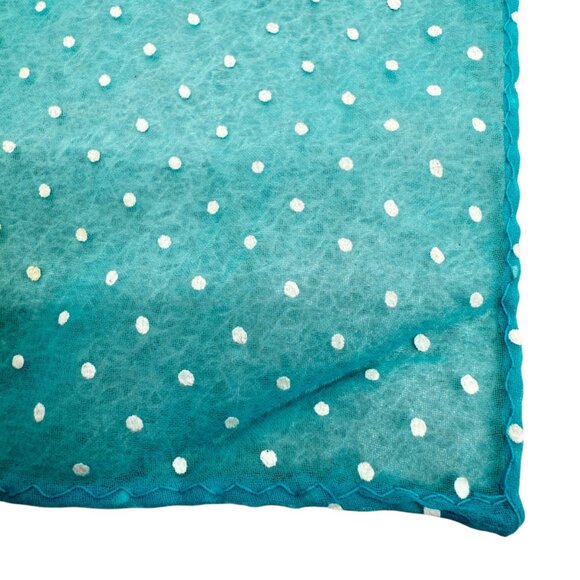 Womens Vintage Sheer Long Scarves Lot of 3 Floral And Polka Dot Head Neck - Picture 5 of 12